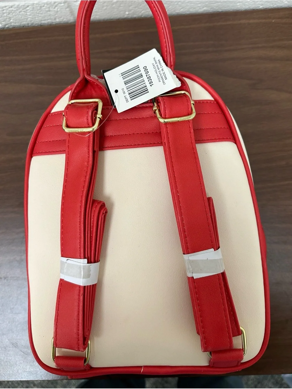 NWT Disney Holiday Winnie the Pooh Christmas Tree Mini Backpack - Red Trim